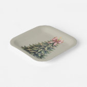 Assiettes En Carton Noël Arbre Bow Coquette Xmas (Angulaire)