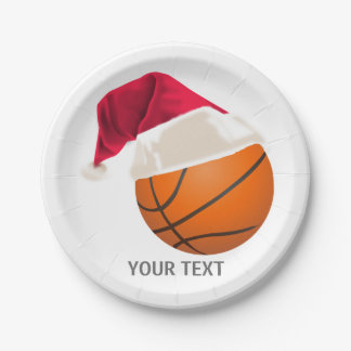 Assiettes En Carton Noël basket-ball