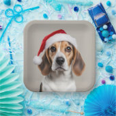 Assiettes En Carton Noël beagle (Fête)