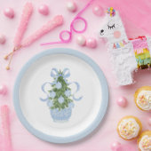 Assiettes En Carton Noël bleu du sud (Fête)