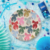 Assiettes En Carton Noël Bows Coquette (Fête)