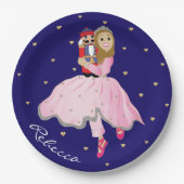 Assiettes En Carton Noël Brown Ballerina Clara Plaque de papier (Devant)