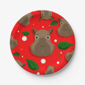Assiettes En Carton noël capybara (Devant)