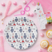 Assiettes En Carton Noël Casquette Gants Motif fête (Fête)