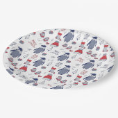 Assiettes En Carton Noël Casquette Gants Motif fête (Angle)