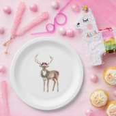 Assiettes En Carton Noël Casquette rouge (Fête)