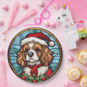Assiettes En Carton Noël Cavalier King Charles Spaniel (Fête)