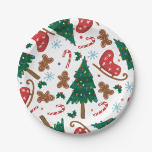 Assiettes En Carton Noël classique