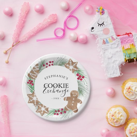 Assiettes En Carton Noël Cookie Exchange Party (Fête)