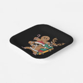 Assiettes En Carton Noël Dabing Père Noël Ours Skate Reindeer Xmas (Angulaire)