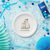 Assiettes En Carton Noël d'amour de l'ours polaire (Fête)