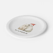 Assiettes En Carton Noël d'amour de l'ours polaire (Angle)