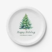 Assiettes En Carton Noël d'arbre personnalisé simple (Devant)
