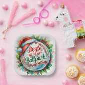 Assiettes En Carton Noël de baseball (Fête)