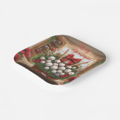 Assiettes En Carton Noël de baseball (Angulaire)