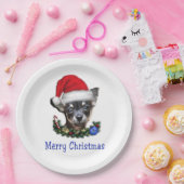 Assiettes En Carton Noël de Chihuahua (Fête)