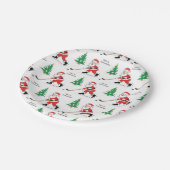 Assiettes En Carton Noël de Hockey Père Noël (Angle)