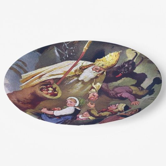 Assiettes En Carton Noël de Krampus (Angle)