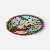 Assiettes En Carton Noël de la vitre du Labrador (Angle)