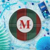 Assiettes En Carton Noël de monogramme plaqué (Fête)