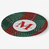 Assiettes En Carton Noël de monogramme plaqué (Angle)