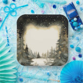 Assiettes En Carton Noël des bois enchanteur (Fête)