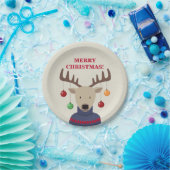 Assiettes En Carton Noël des cerfs (Fête)