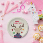 Assiettes En Carton Noël des cerfs (Fête)