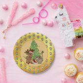 Assiettes En Carton Noël des chats (Fête)