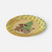 Assiettes En Carton Noël des chats (Angle)