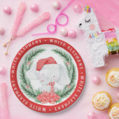 Assiettes En Carton Noël des éléphants blancs (Fête)