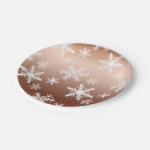 Assiettes En Carton Noël des Flèches blanches d'or (Angle)