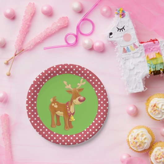 Assiettes En Carton Noël des rennes (Fête)