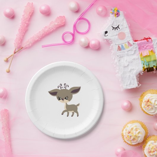 Assiettes En Carton Noël des rennes (Fête)