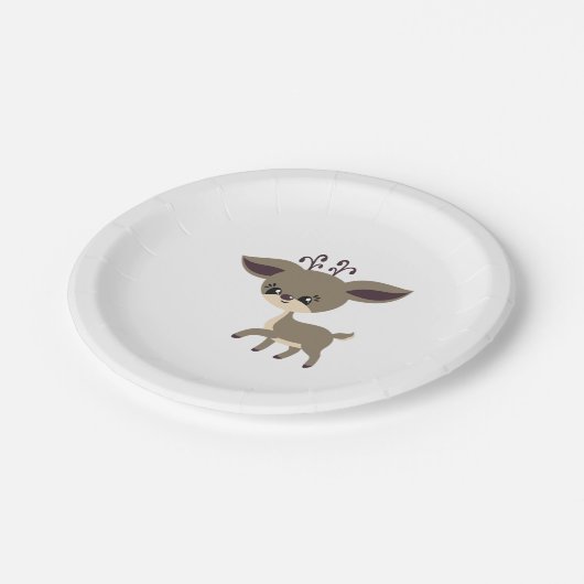 Assiettes En Carton Noël des rennes (Angle)