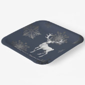 Assiettes En Carton Noël des rennes d'ivoire | Bleu (Angulaire)