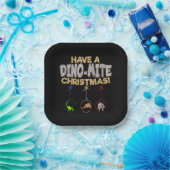 Assiettes En Carton Noël Dinosaur Dino Pun (Fête)