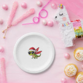 Assiettes En Carton Noël Dragonfly Santa Hat Funny Xmas Enfants (Fête)