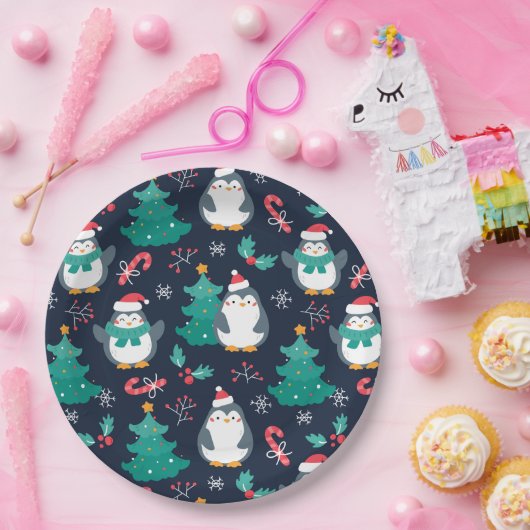 Assiettes En Carton Noël drôle (Fête)