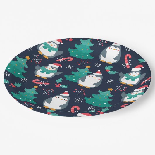 Assiettes En Carton Noël drôle (Angle)