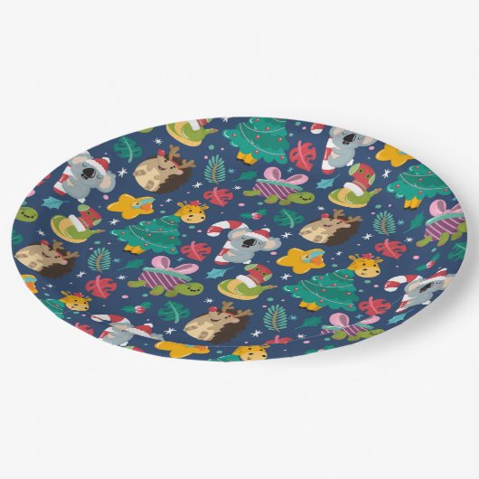 Assiettes En Carton Noël drôle (Angle)