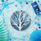 Assiettes En Carton Noël du bouleau blanc d'hiver (Fête)