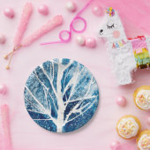 Assiettes En Carton Noël du bouleau blanc d'hiver (Fête)