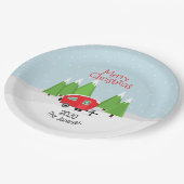 Assiettes En Carton Noël du Camper Retro (Angle)
