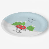 Assiettes En Carton Noël du Camper Retro (Angle)