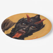 Assiettes En Carton Noël du diable de Krampus (Angle)