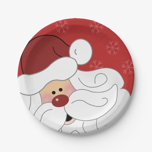 Assiettes En Carton Noël du Père Noël (Devant)