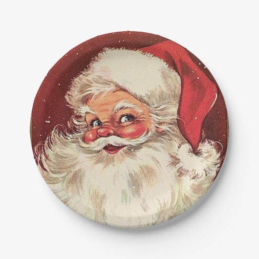 Assiettes En Carton Noël du Père Noël (Devant)