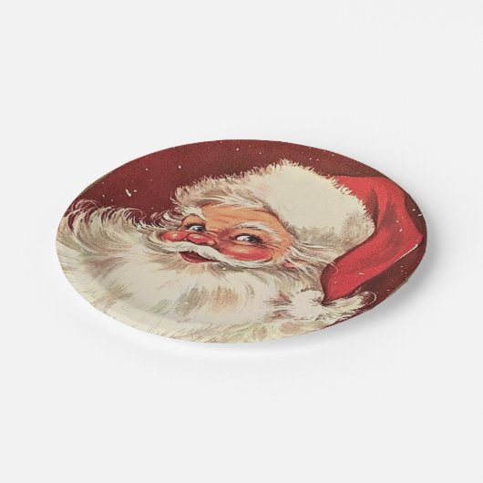 Assiettes En Carton Noël du Père Noël (Angle)