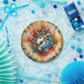 Assiettes En Carton NOËL D'UN UNICORN ~ Mignonne ~ (Fête)